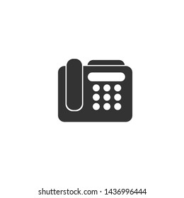 telephone icon with simple and flat design