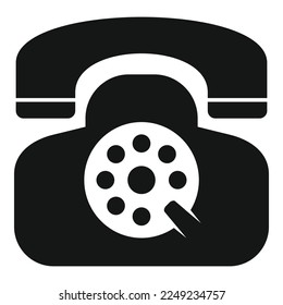 Icono de teléfono simple vector. Negocios en línea. Teléfono de trabajo