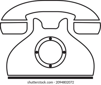 Telefone-Icon-Stroke mit Vektorgrafik und transparentem Hintergrund