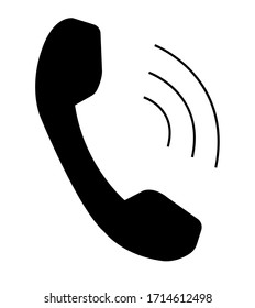Símbolo del icono telefónico. Icono de llamada ilustración vectorial
