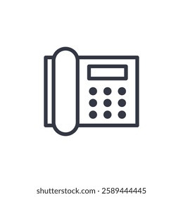 telephone icon symbol vector sign isolated on white background illustration for graphic and web design