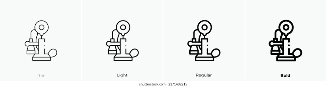 telephone icon. Thin, Light Regular And Bold style design isolated on white background