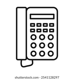 Telephone icon Thin line flat illustration
