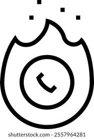 telephone icon. Thin linear style design isolated on white background