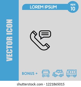 Telephone icon vector