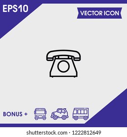 Telephone icon vector