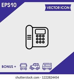 Telephone icon vector
