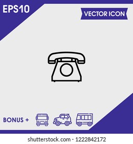 Telephone icon vector