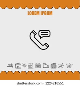 Telephone icon vector