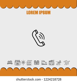 Telephone icon vector