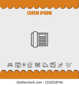 Telephone icon vector