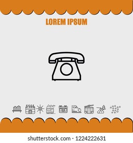 Telephone icon vector