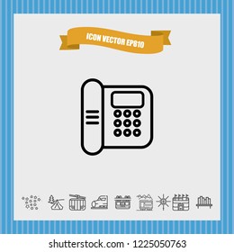 Telephone icon vector