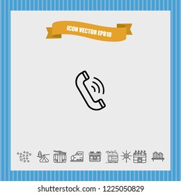 Telephone icon vector