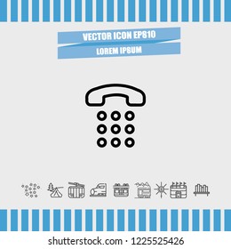 Telephone icon vector
