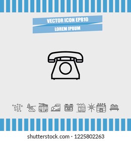 Telephone icon vector