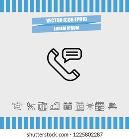Telephone icon vector