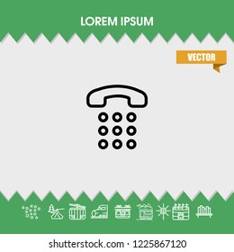 Telephone icon vector