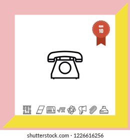 Telephone icon vector