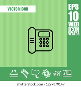 Telephone icon vector