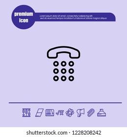 Telephone icon vector