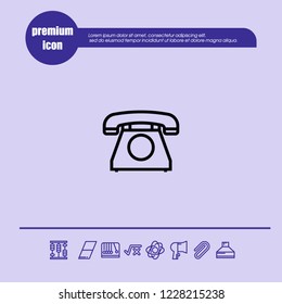 Telephone icon vector