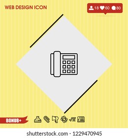 Telephone icon vector