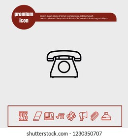 Telephone icon vector