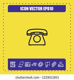 Telephone icon vector