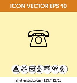 Telephone icon vector
