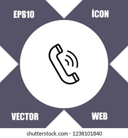 Telephone icon vector