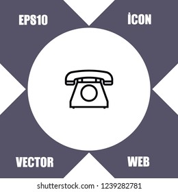 Telephone icon vector