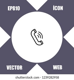 Telephone icon vector