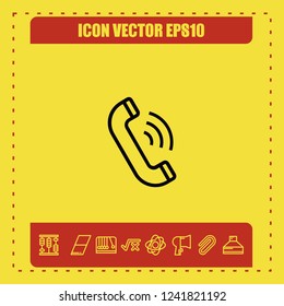 Telephone icon vector