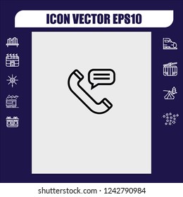 Telephone icon vector