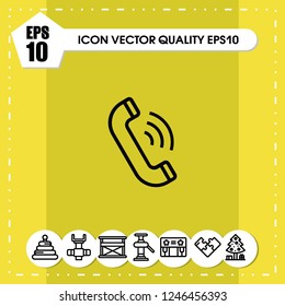 Telephone icon vector