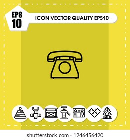 Telephone icon vector