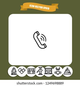 Telephone icon vector