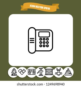 Telephone icon vector