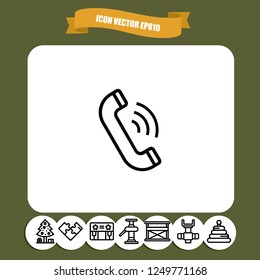 Telephone icon vector