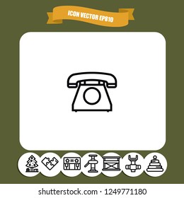 Telephone icon vector