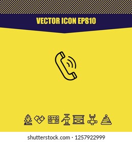 Telephone icon vector