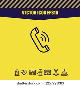 Telephone icon vector