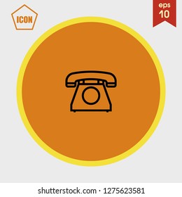 Telephone icon vector