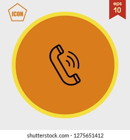 Telephone icon vector