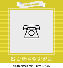 Telephone icon vector