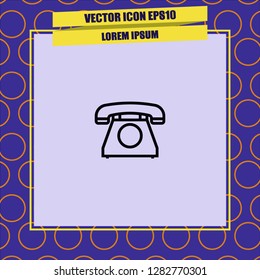 Telephone icon vector