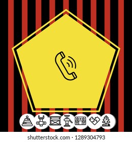 Telephone icon vector