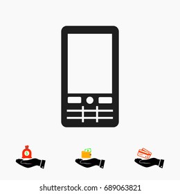telephone icon, vector best flat icon, EPS