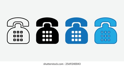Telephone icon Vector. Cellphone Icon Bundle. Call Icon. Customer Service. Communication. Hotline icon Set.